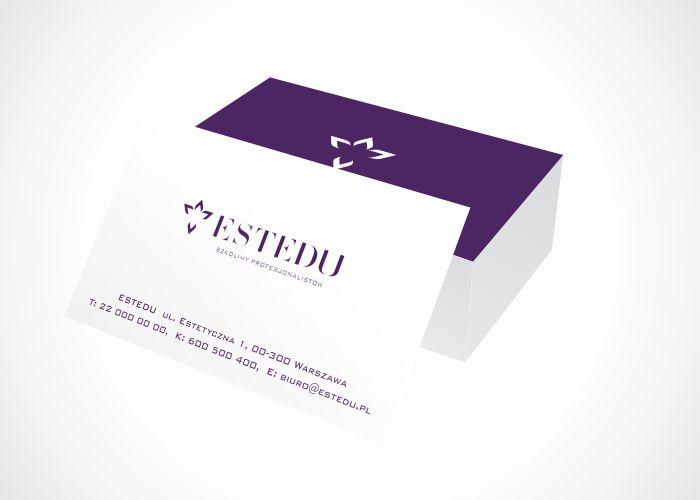 projekty wizytówki dla firmy ESTEDU
