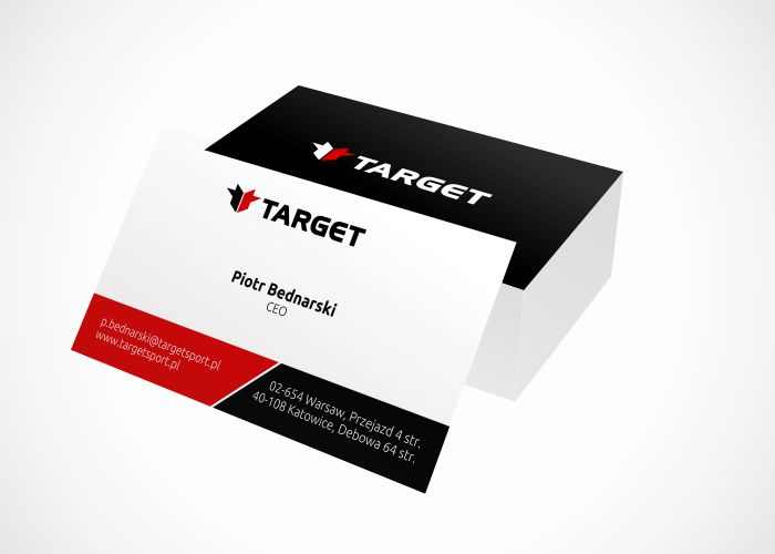 projekty wizytówki dla firmy Target